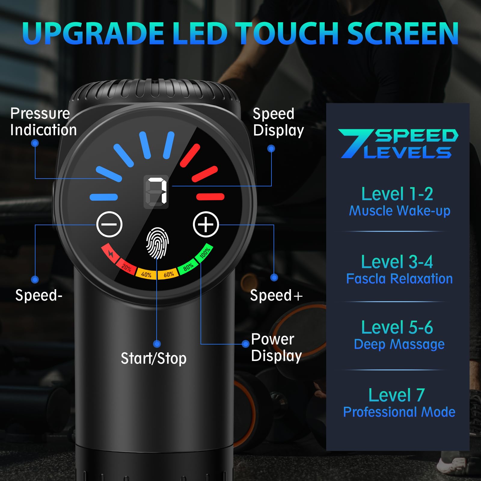 Buy now TOLOCO Massage Gun, Deep Tissue Back Massage for Athletes for Pain Relief, Percussion Massager with 10 Massages Heads & Silent Brushless Motor, Valentines Day Gifts for Him Her, Black at indiglob india