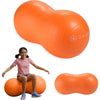 Active Seat Peanut Shaped Bounce Desk Chair, Exercise Yoga Balance Sitting Ball - Orange