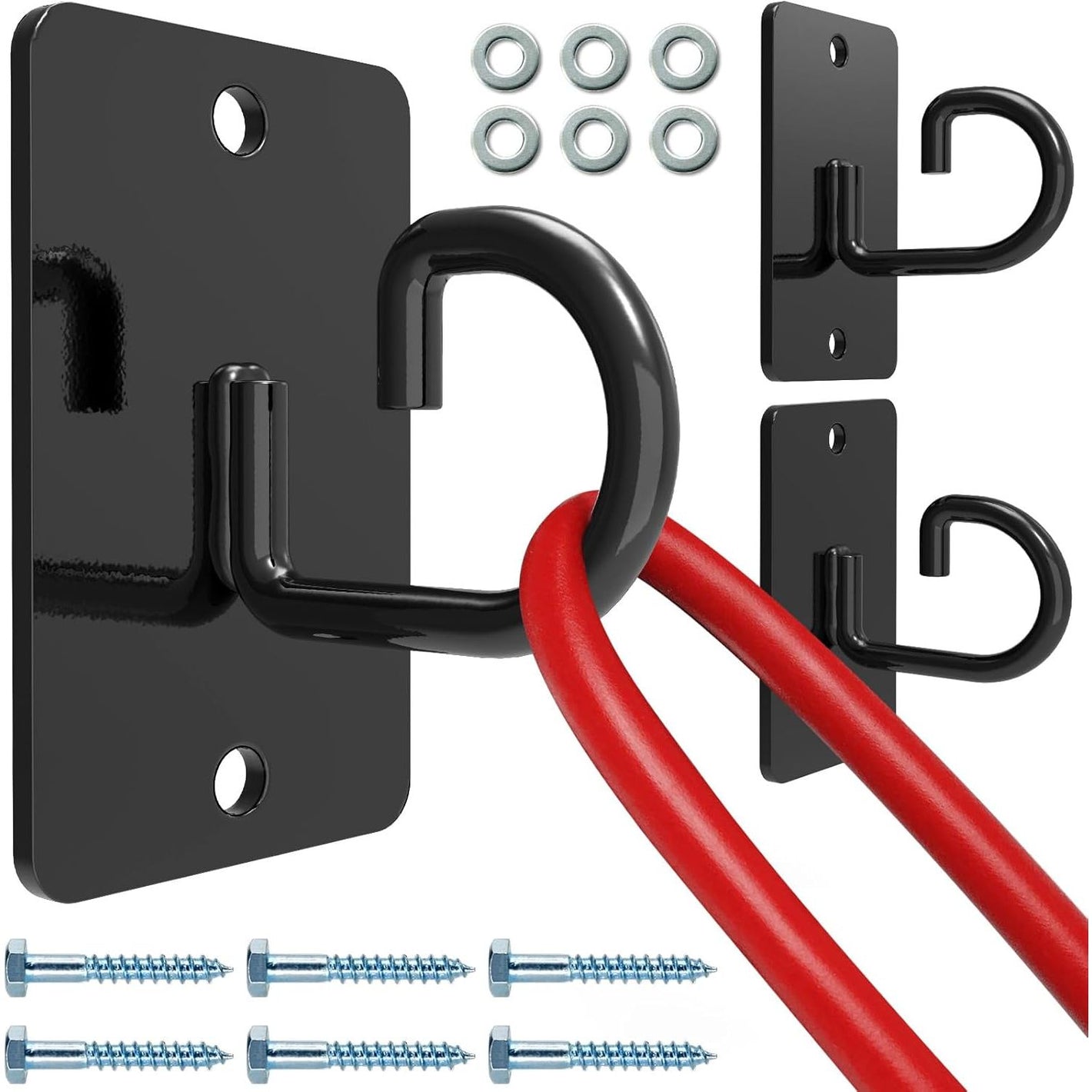 (3PCS) Wall Mount Workout Anchors,Resistance Band Wall Anchor,Space Saving Wall Mount Workout Anchors for Home Gym Workouts，Body Weight Straps, Suspension Training, Exercise,Stretching,Yoga