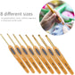 8 Sizes Crochet Hooks Set,Ergonomic Crochet Hooks with Soft Rubber Handles and Number Marks for Grandmothers,Moms,Children,Beginners or Advanced Crochet Lovers