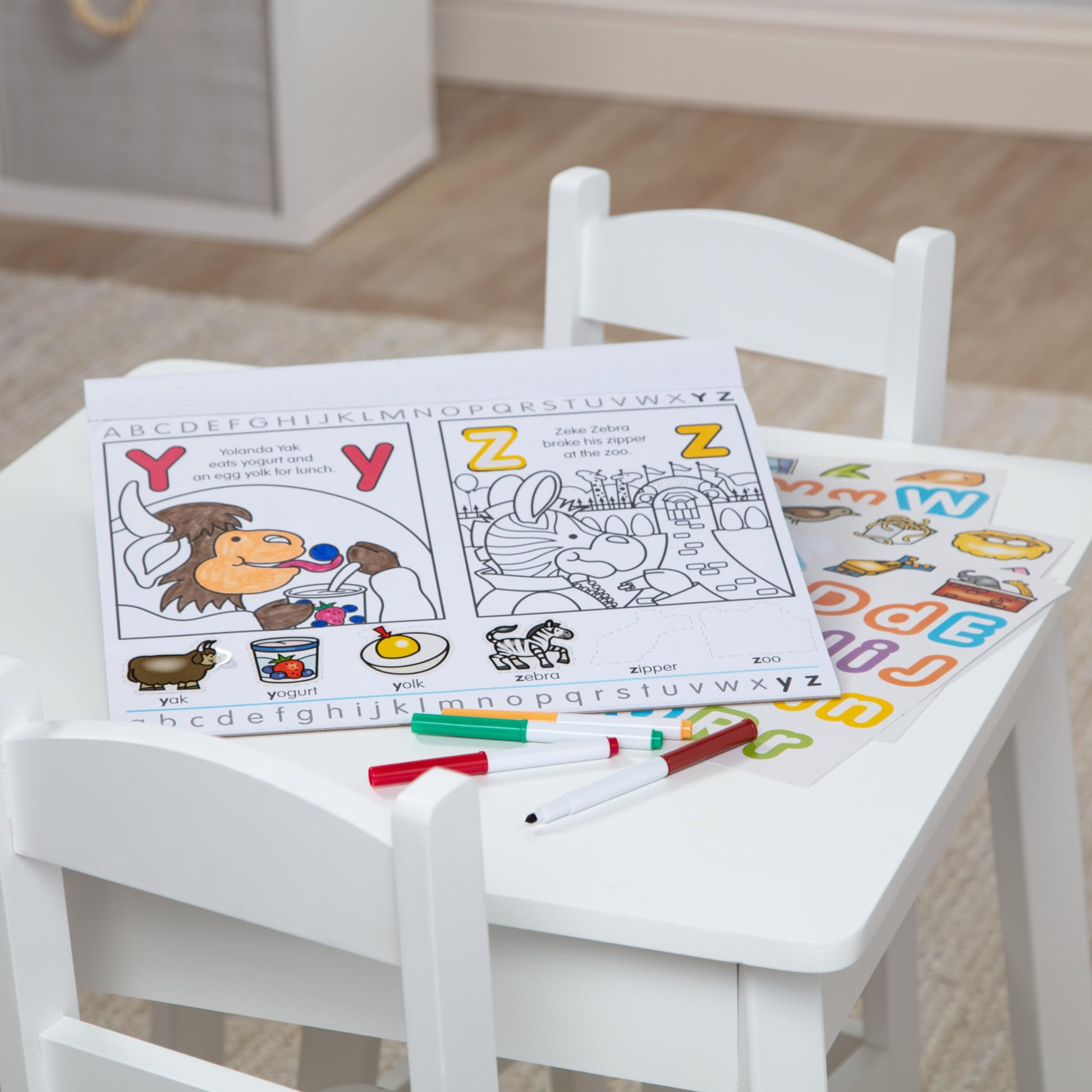 Buy now Melissa & Doug Activity Pad Bundle - Alphabet, Colors & Shapes & Numbers Sticker and Coloing Activity Books for Girls and Boys, Great Travel Toy at indiglob india