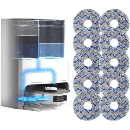 Deebot Mopping Pads,Spinning Mopping Pads for ECOVACS Deebot T10 OMNI/T10 Turbo/X1 PRO Omni X1 Omni/X1 Turbo,Washable Reusable,Vacuum Mop Replacement Pads(10Pcs)
