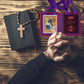 Buy now Scapulars Catholic,Purple Scapular of Benediction and Protection, Scapular of Marie Julie Jahenny, Escapularios Catolicos, Handmade Scapulars Catholic Necklace Gift for Church Religious Decor at indiglob india