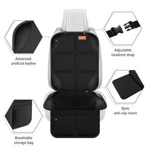 Buy now SMART ELF Car Seat Protector, 2Pack Seat Protector Protect Child Seats with Thickest Padding and Non-Slip Backing Mesh Pockets for Baby and Pet,Sedan SUV Truck (Black) at indiglob india