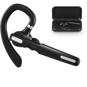 Bluetooth Headset, Wireless Bluetooth Earpiece V5.0 8-10 Hours Talktime Stereo Noise Cancelling Mic, Compatible for iPhone Android Cell Phones Driving/Business/Office (Black)