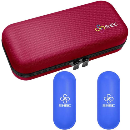 SHBC Insulin Cooler Travel Case for Diabetic Organize Medication Insulated Cooling Bag with 2 Ice Packs Blue…