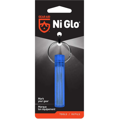 GEAR AID Ni Glo 2” UV Rechargeable Glowing Keychain, Glow-in-the-Dark Accessory for Keys, Camping and Outdoor Gear