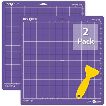 HTVRONT Variety Cutting Mat, 2 Pcs Cutting Mat 12x12 Compatible with Cricut Maker 3/Maker 4/Maker/Explore 3/4/Air 2/One Cutting Machine (LightGrip, StandardGrip), Cutting Mats Replacement Accessories