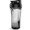 HELIMIX 2.0 Vortex Blender Shaker Bottle Holds upto 28oz | No Blending Ball or Whisk | USA Made | Portable Pre Workout Whey Protein Drink Shaker Cup | Mixes Cocktails Smoothies Shakes | Top Rack Safe - Black