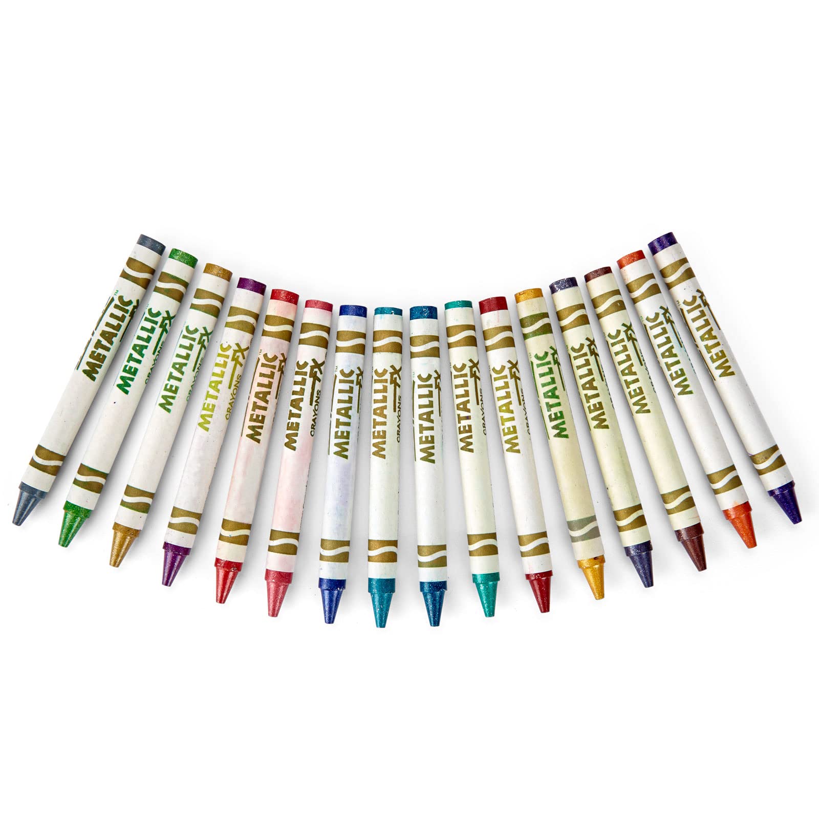 Buy now Crayola Metallic Crayons (16ct), Kids Crayons for Coloring and Drawing, Glitter, Shiny, and Unique Colors, Gift for Kids, Nontoxic, 3+ at indiglob india