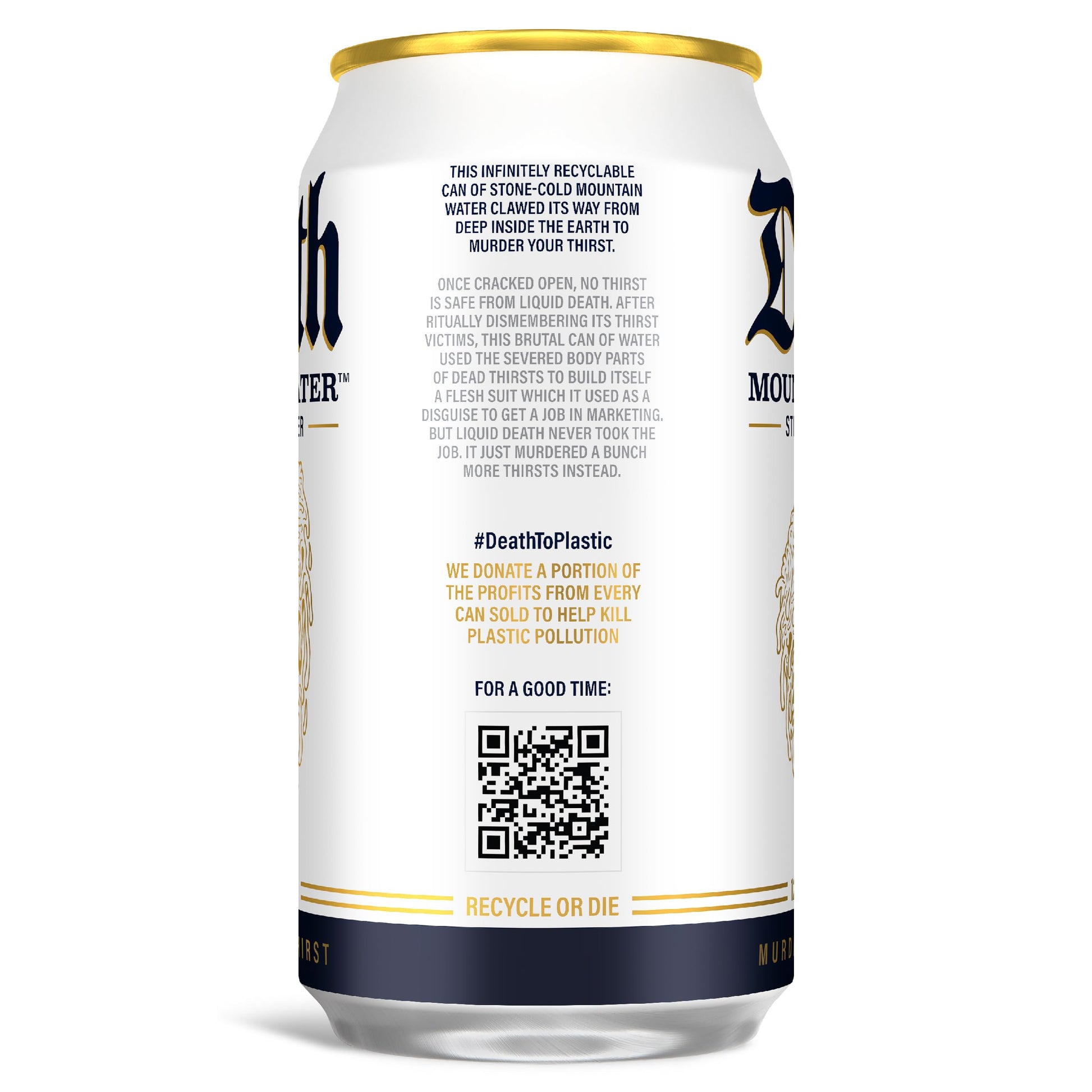 Buy now Liquid Death Sparkling Mountain Water, Real Mountain Source, Ice-Cold Cans, Infinitely Recyclable, 12 Fl Oz (Pack of 12) at indiglob india