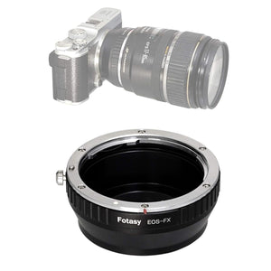 Fotasy Manual Cannon EF EF-S Lens to Fuji X Adapter, EOS EF to X Mount Adapter, Compatible with Fujifilm X-Pro1 X-Pro2 X-Pro3 X-E2 X-E3 X-A10 X-T1 X-T2 X-T3 X-T4 X-T10 X-T20 X-T30 X-T30II X-T100 X-H1