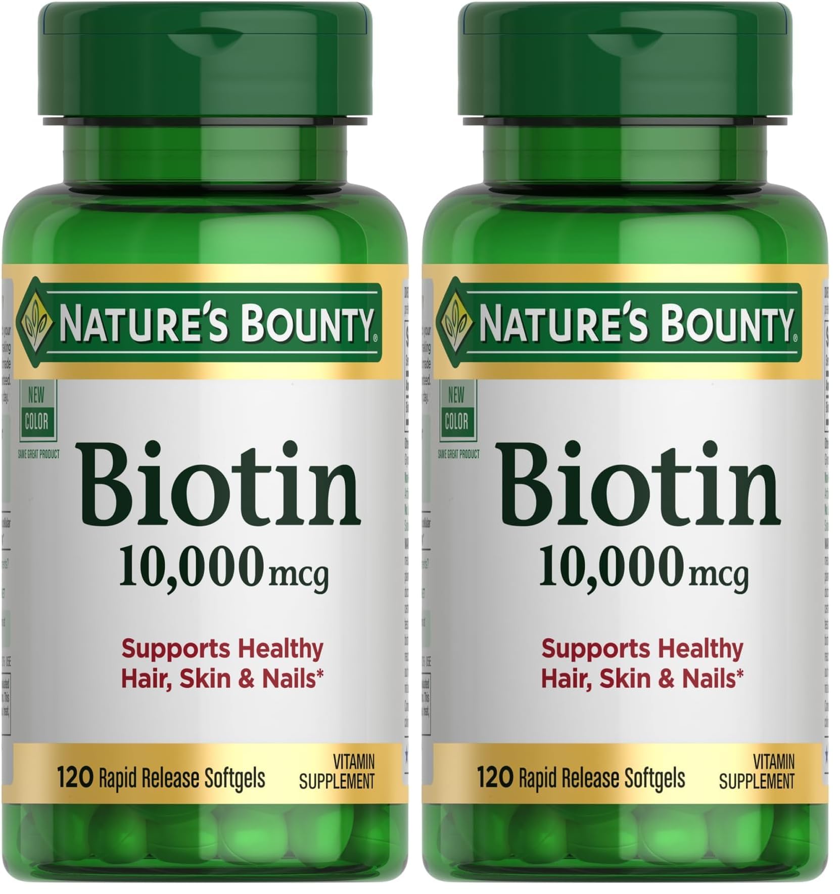 Buy now Nature's Bounty Biotin Hair Skin and Nails Vitamins, Supports Healthy Hair, Skin and Nails, 10,000 mcg, 120 Softgels (Pack of 1) at indiglob india