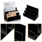 Buy now Acrylic Desktop File Sorter Thick Cast Holder for Document Paper Letter Book Envelope Laptop Office File Organizer Stand Rack on Office Desktop (Black) at indiglob india
