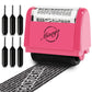 Buy now Miseyo Wide Identity Theft Protection Roller Stamp Set - Yellow (3 Refill Ink Included) at indiglob india