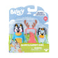 Buy now Bluey Pass The Parcel Figurine Toys Pack of 4, Character Toys with Bingo, Lucky’s Dad, and Lila Figures, Small Action Figures for Kids Ages 3+ Bluey & Bandit at indiglob india