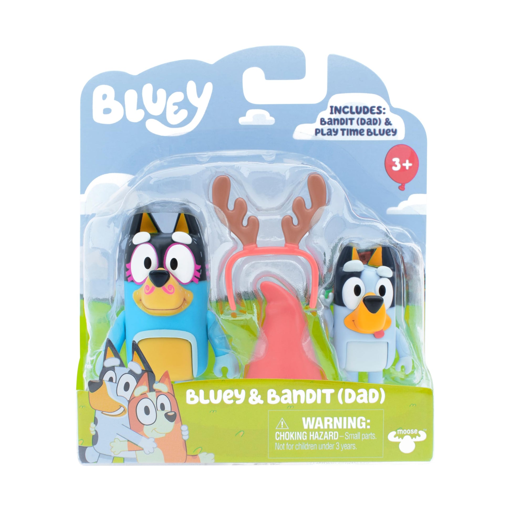 Buy now Bluey Pass The Parcel Figurine Toys Pack of 4, Character Toys with Bingo, Lucky’s Dad, and Lila Figures, Small Action Figures for Kids Ages 3+ Bluey & Bandit at indiglob india