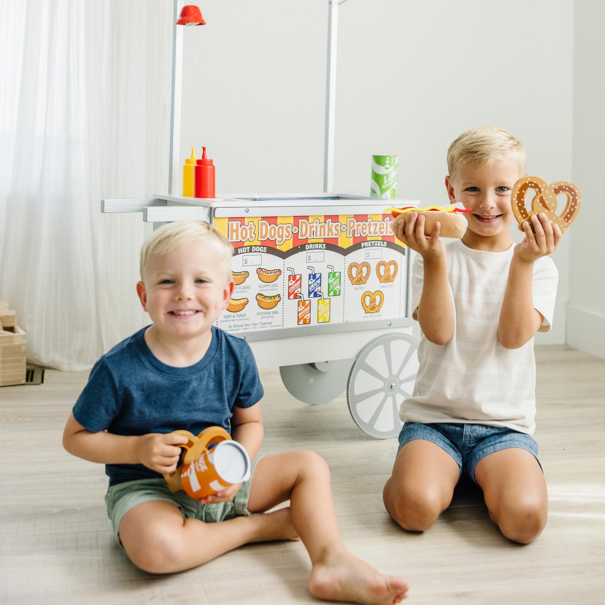 Buy now Melissa & Doug Snacks & Sweets Food Cart with Play Food, Wooden Toys & Kids Play Kitchen Accessories, Preschool Learning Toys for Girls & Boys 3+ at indiglob india