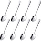 dcieiosul Gold Plated Stainless Steel Mini Coffee Espresso Spoon, Tableware Flatware Dessert Teaspoons Small Soup Spoons Set of 8, 4.9 inch Specialty Demitasse Stirring Spoons (Gold spoons)