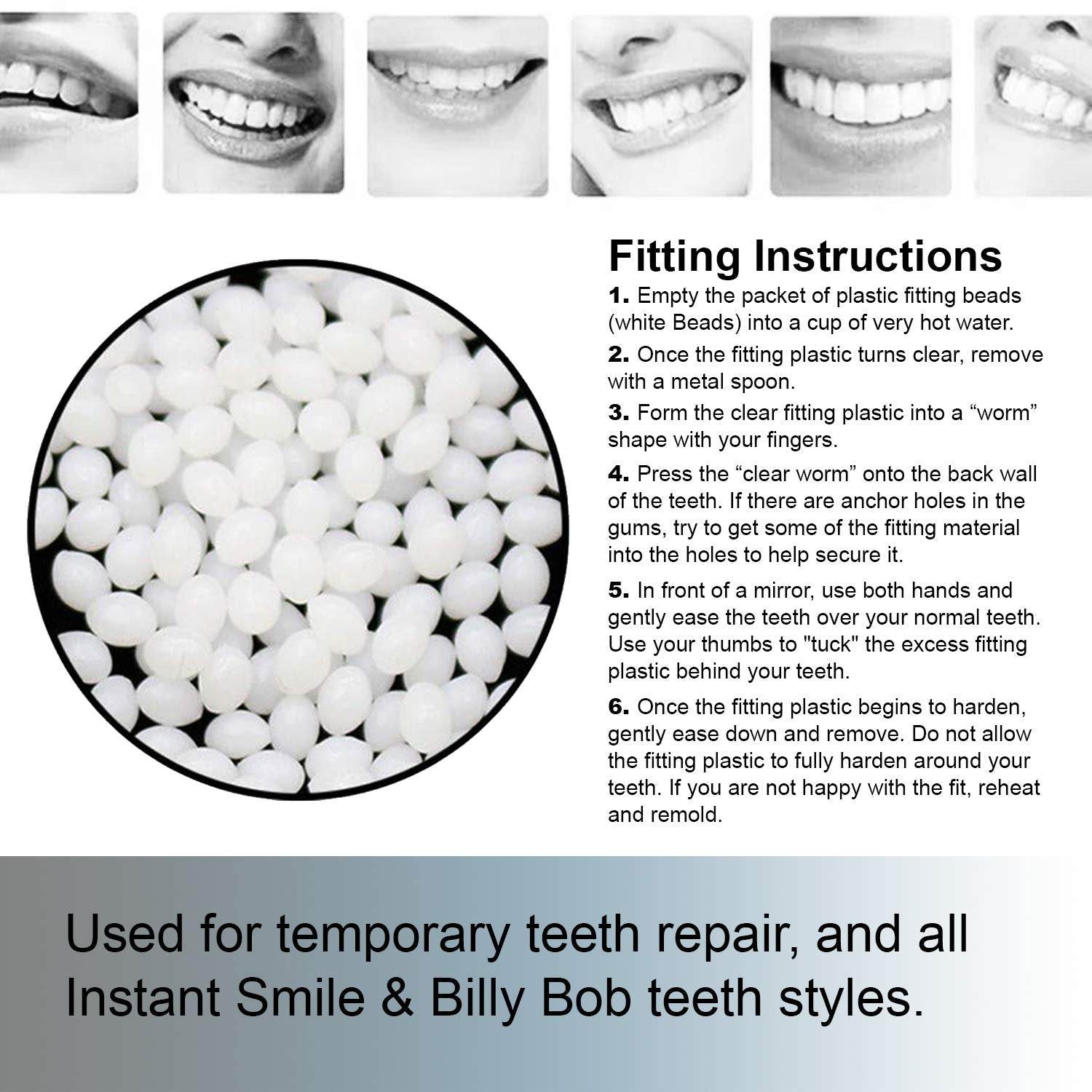 8 Packages of Instant Smile Billy Bob Replacement Thermal Adhesive Fitting Beads for Fake Teeth - My Store