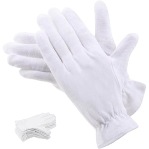 100 Percent Cotton Gloves for Dry Hands Eczema, Selizo 10 Pairs White Cotton Gloves for Women Dry Hands Moisturizing Cosmetic Sensitive Irritated Skin Spa - My Store