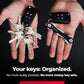 KEYSMART Key Holder for Keychain - Compact Key Organizer for Key Chain, Minimalist Clutter-Free EDC Keychains, Key Ring for Car Fobs Key Chains, Expandable (Up to 8 Keys, Black Flex)