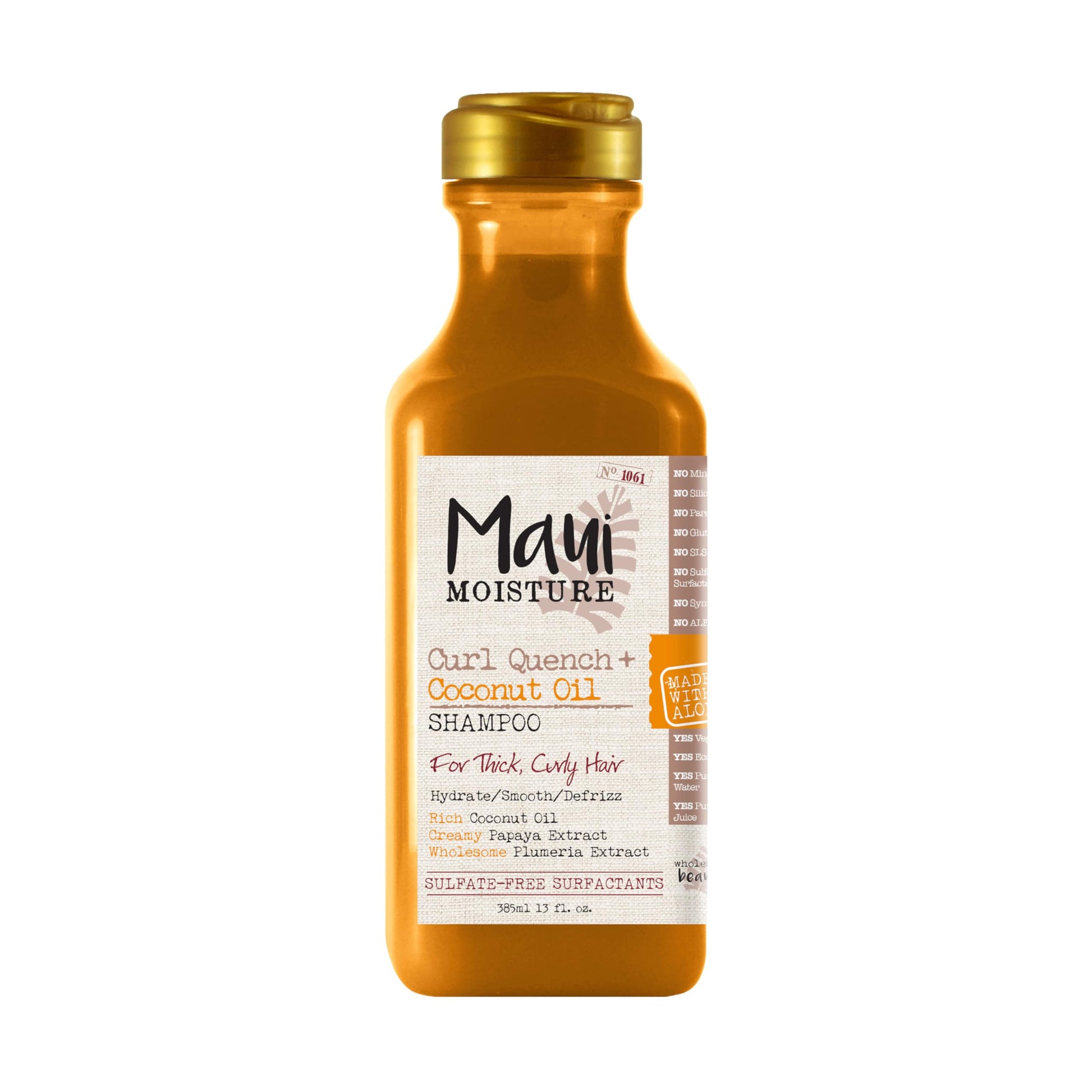 Buy now Maui Moisture Curl Quench + Coconut Oil Curl-Defining Anti-Frizz Shampoo to Hydrate and Detangle Tight Curly Hair, Softening Shampoo, Vegan, Silicone & Paraben-Free, 13 fl oz 13 Fl Oz (Pack of 1) Shampoo at indiglob india