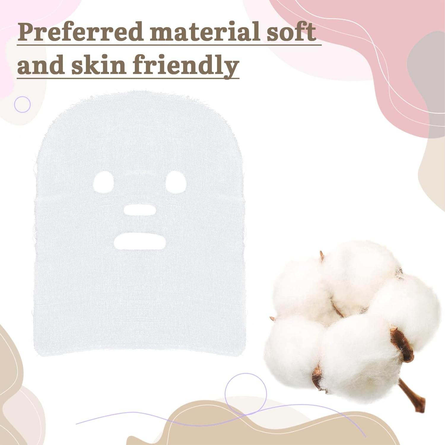 100 Sheets Pre-Cut Gauze Facial Cotton Beauty Face Pads - Soft High Frequency for Women Girls Skin Care, Spas, Beauty Salons - My Store