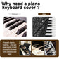 Explore Land Stretchy 88 Keys Piano Keyboard Dust Cover with Music Stand Opening for Digital Electronic Piano (Music)