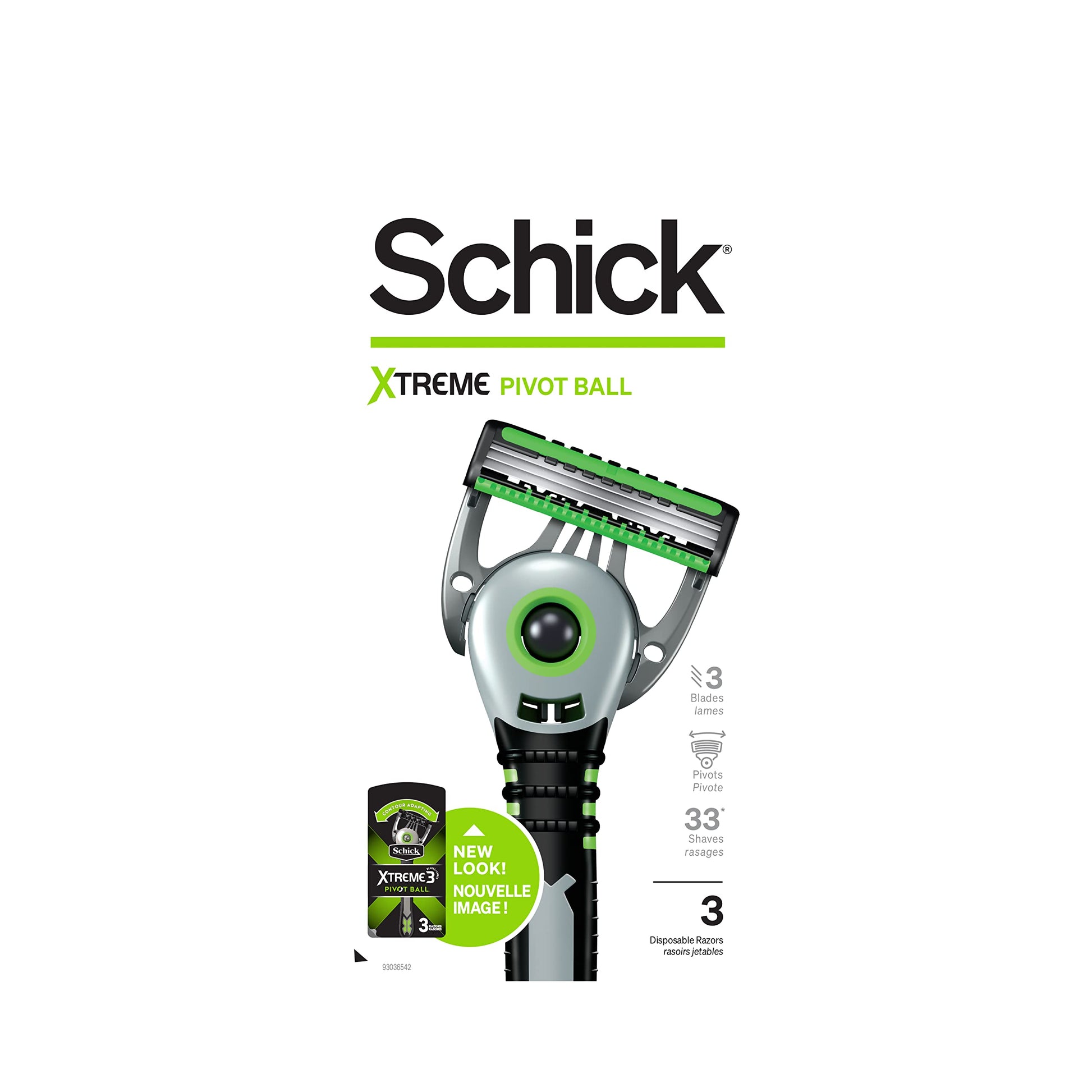 Buy now Schick Xtreme Pivot Ball Razor — Disposable Razors Men, Pivot Razor, Schick Pivot Ball, 3 Count at indiglob india
