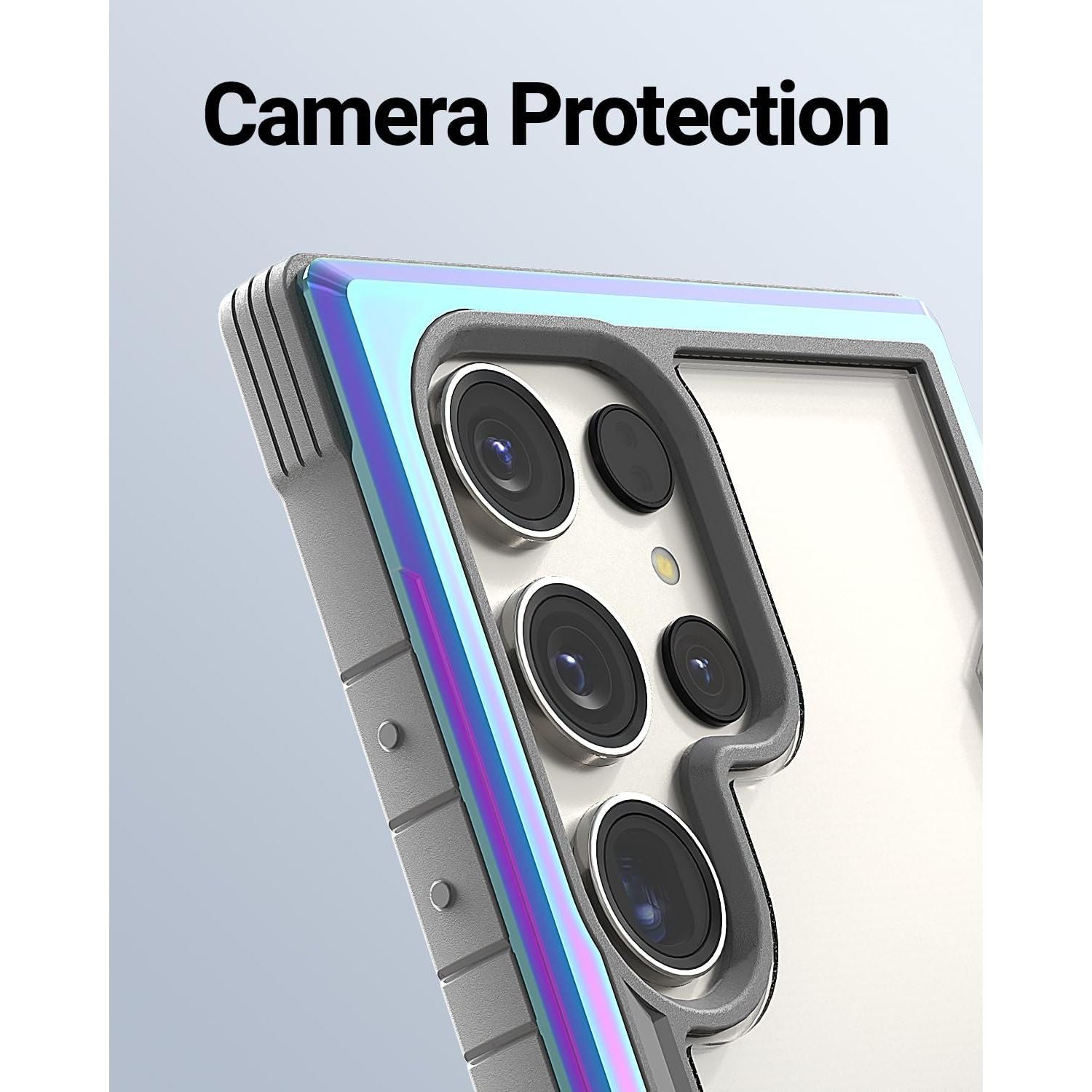 Buy now RAPTIC Shield Crystal Case for Samsung Galaxy S24 Ultra, [13FT Mil-Grade Drop Protection], [Not Yellowing Tech], Durable Anodized Shockproof Aluminum Frame Slim Samsung S24 Ultra Case, Iridescent at indiglob india