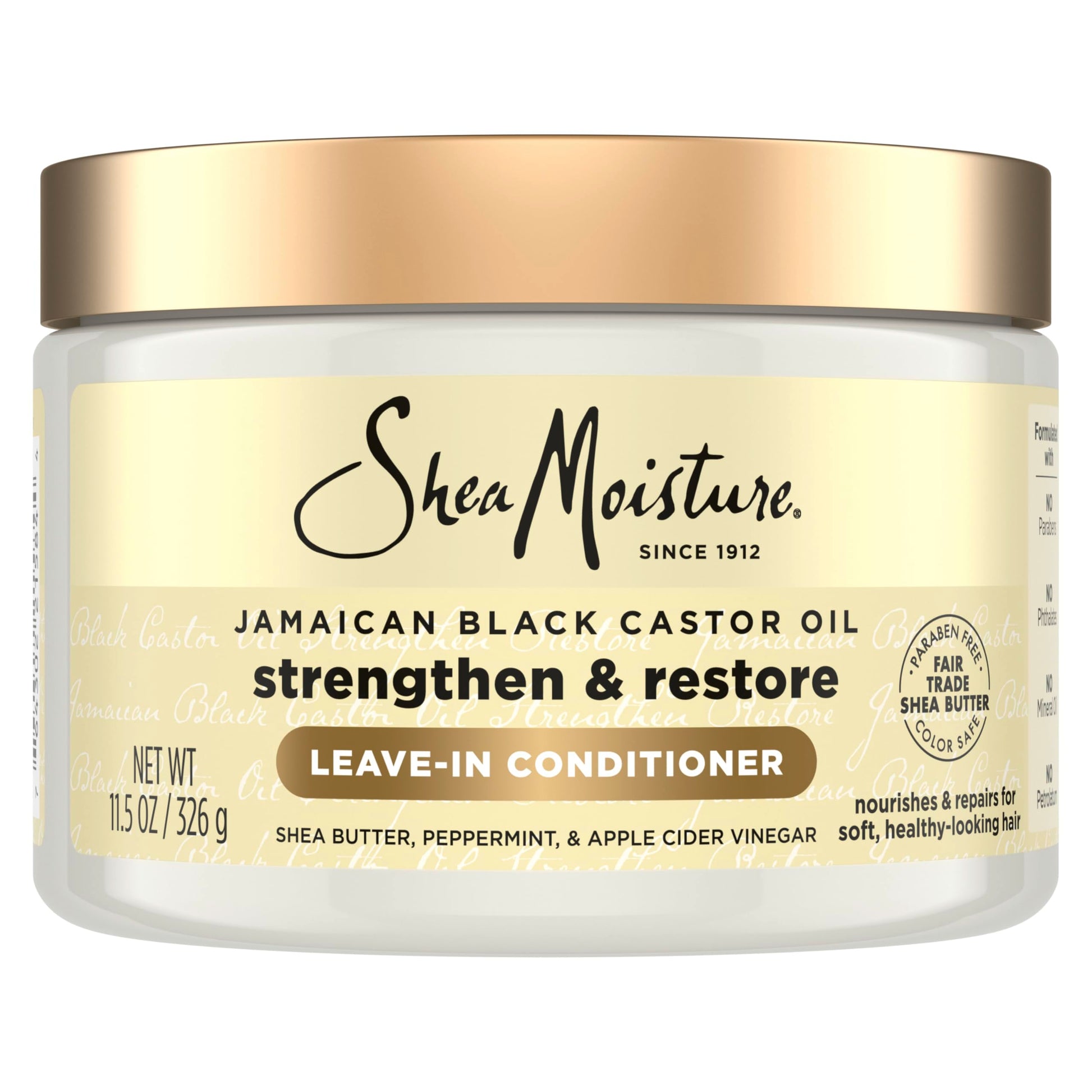 Buy now SheaMoisture Jamaican Black Castor Oil Leave In Conditioner 100% Pure Jamaican Black Castor Oil For Damaged Hair to Soften and Detangle Hair 11.5 oz at indiglob india