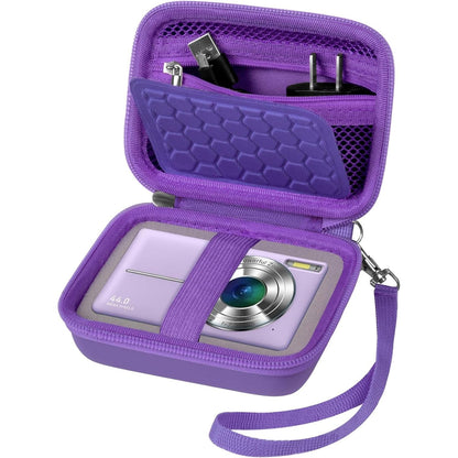 Carrying & Protective Case for Digital Camera, AbergBest 21 Mega Pixels 2.7" LCD Rechargeable HD/Kodak Pixpro/Canon PowerShot ELPH 180/190 / Sony DSCW800 / DSCW830 Cameras for Travel - Blue