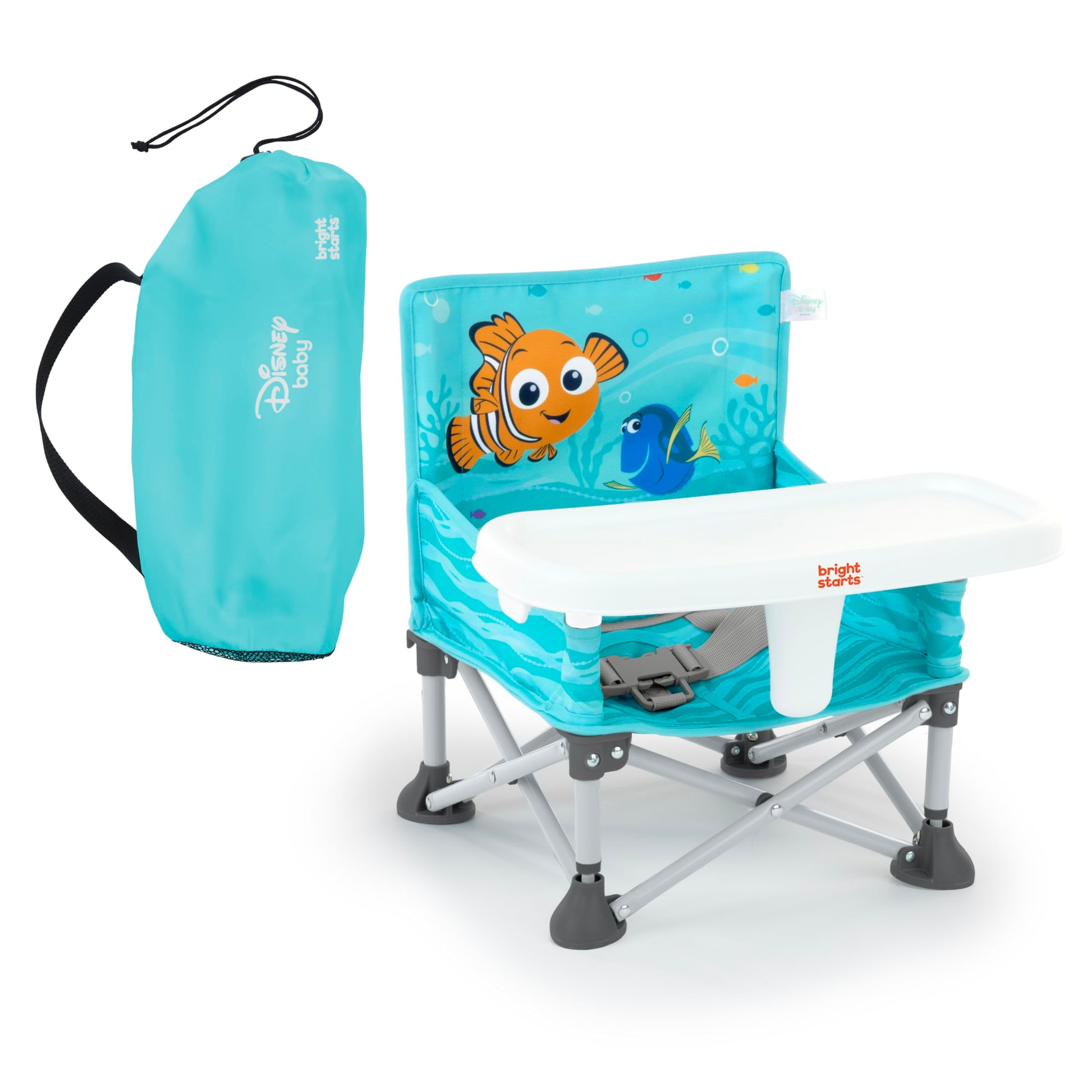 Buy now Summer by Bright Starts Pop 'N Sit Portable Booster Chair, Floor Seat, Indoor/Outdoor Use, Compact Fold, Green, 6 Mos - 3 Yrs Nemo 1 Count (Pack of 1) at indiglob india