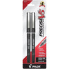 PILOT Precise V5 Stick Liquid Ink Rolling Ball Stick Pens, Extra Fine Point (0.5mm) Black Ink, 2-Pack (25001) - Black