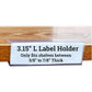 3.15" L Wood Shelf Label Holder, Clip On Ticket Holder for Shelves .6" to .9" Thick, 25 Pack