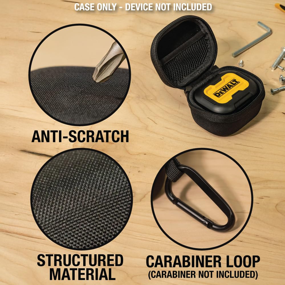 Buy now DEWALT Heavy Duty Protective Headphone Case for TWS Earbuds & Wearable Speaker, Compact Lightweight w/EVA Headphone Case Hard Shell, Shockproof, Water-Resistant, Soft Interior & Accessory Mesh Pocket at indiglob india