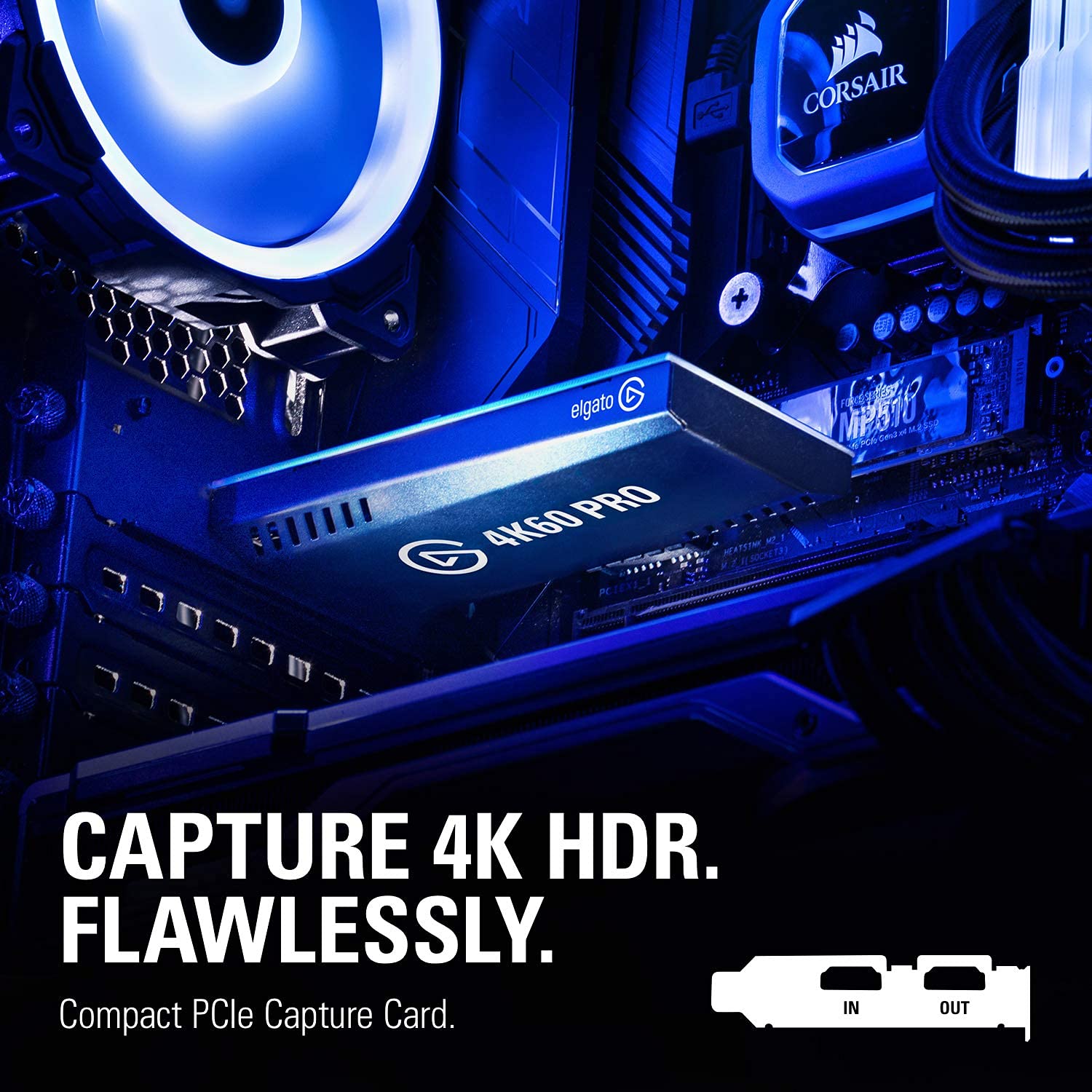 Buy now Elgato 4K60 Pro MK.2, Internal Capture Card, Stream and Record 4K60 HDR10 with ultra-low latency on PS5, PS4 Pro, Xbox Series X/S, Xbox One X, in OBS, Twitch, YouTube, for PC at indiglob india