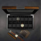 12 Watch Box for Men Watch Display Case Wood Luxury Watch Box with Large Glass Window,Watch Organizer Box with Ultra Smooth PU Leather Interior - My Store