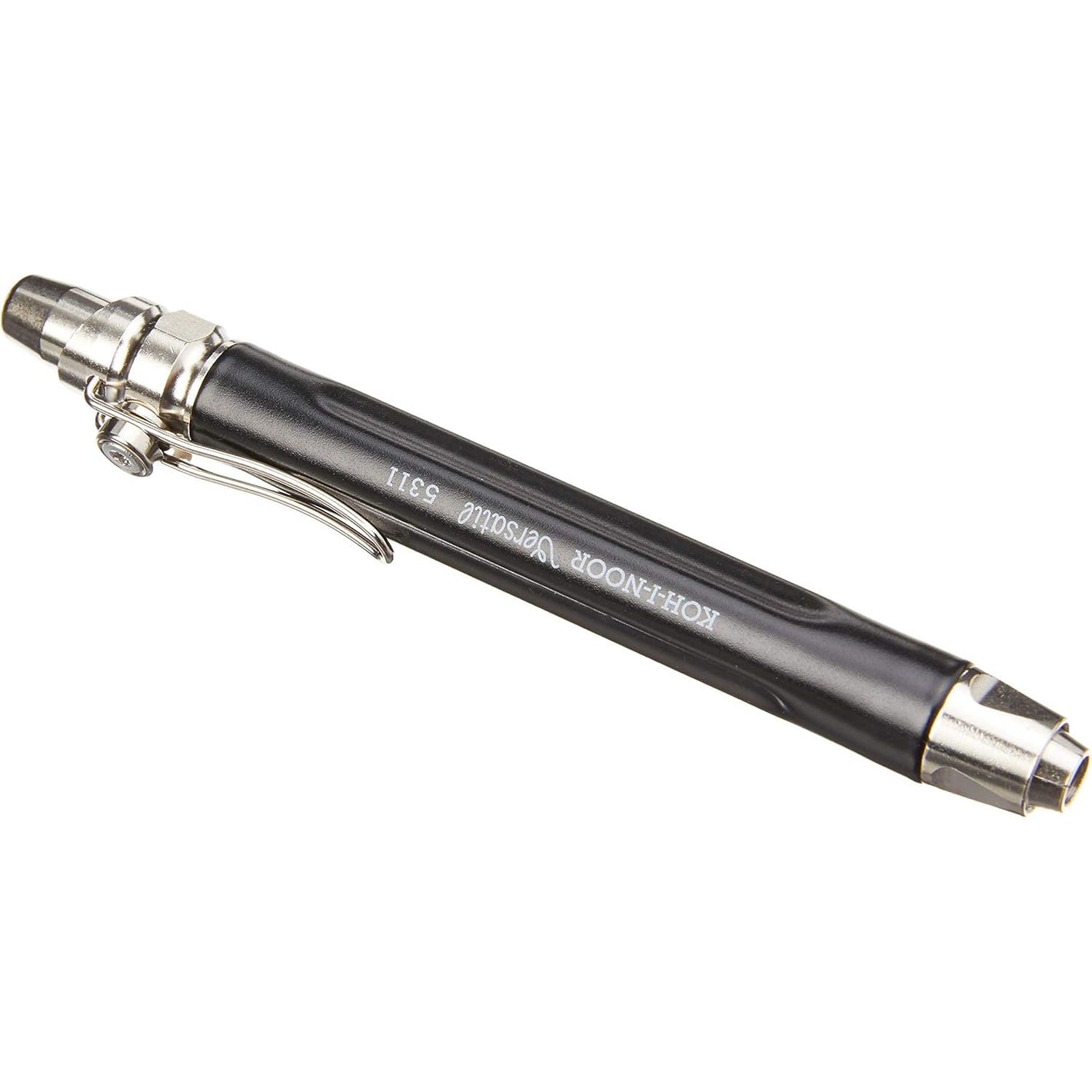 Koh-I-Noor Mechanical Hardtmuth Lead Holder with 5.6mm x 80mm Lead, Black with Clip, 1 Each (5311CN1005PK)