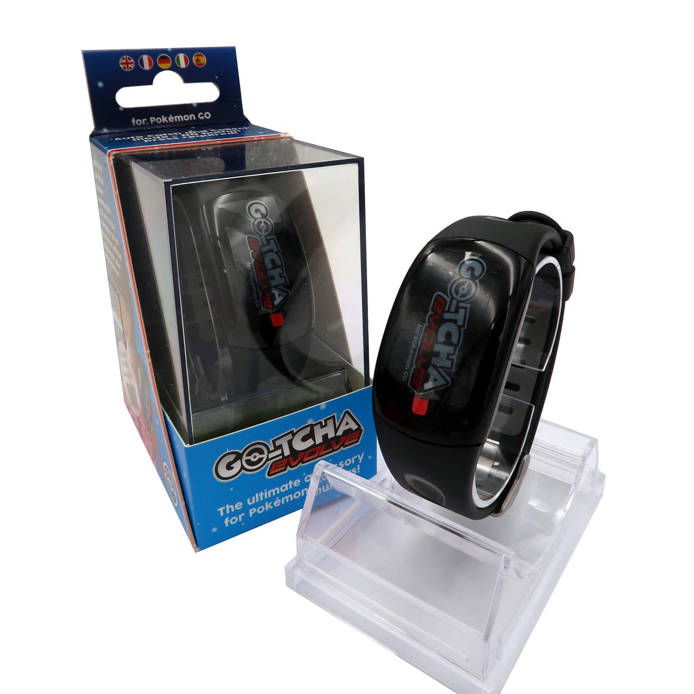 Buy now Go-tcha Evolve LED-Touch Wristband Watch for Pokemon Go with Auto Catch and Auto Spin - Black/Gray at indiglob india