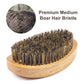 Wave Brush Medium Boar Bristles Hair brush-Designed for Thin and Normal Hair-Mens Curved Military Wave and Beard Brush-Great for 360 Waves