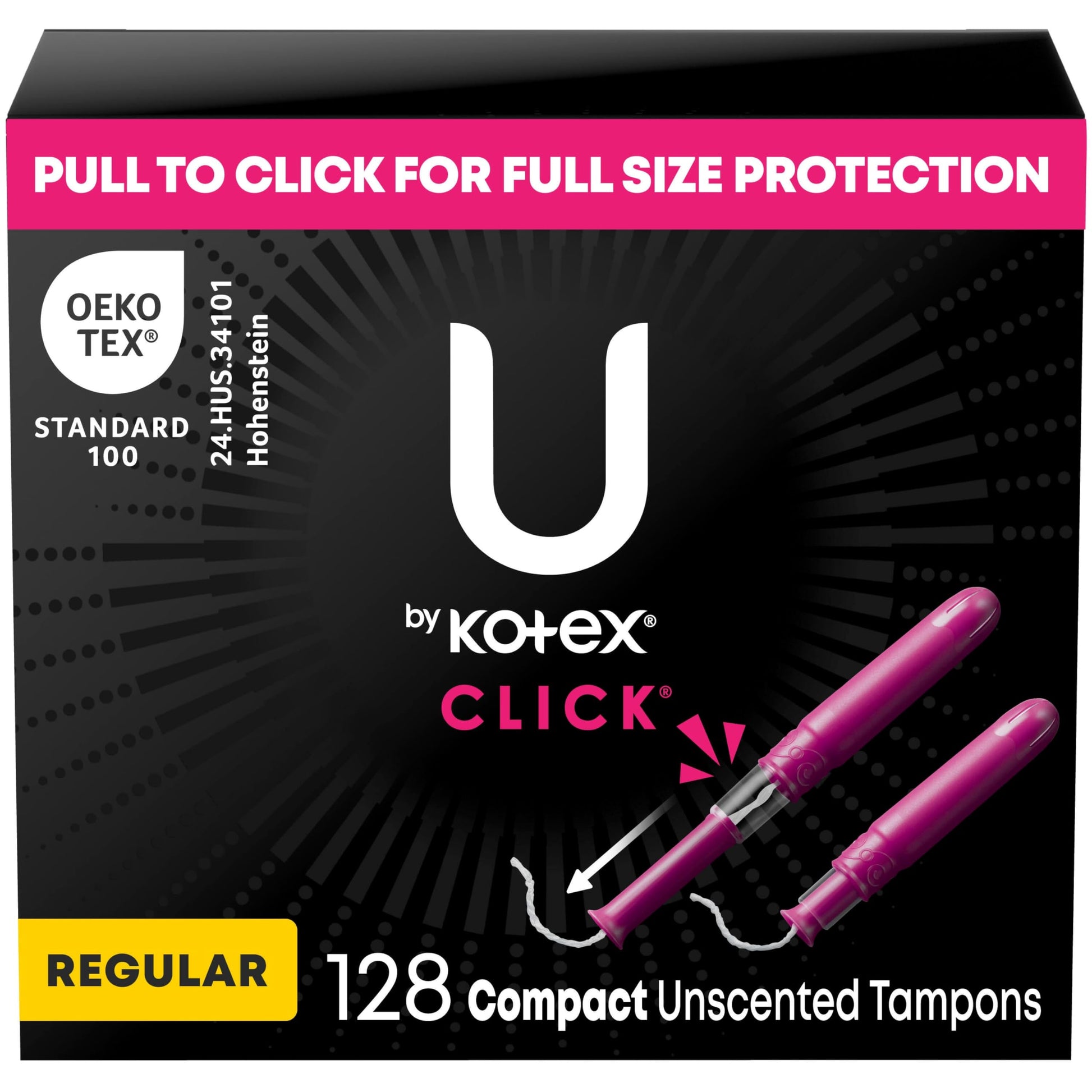 Buy now U by Kotex Tampons, Click Compact, Super Plus Absorbency, Unscented, 45 Count at indiglob india