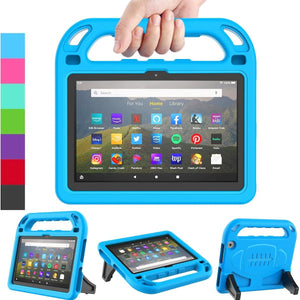 LEDNICEKER Kids Case for All-New Fire HD 8 & Plus 2020 & 2022- Lightweight Shockproof Handle with Stand Kid-Proof Case for Amazon Fire HD 8 inch Tablets (2022/2020 Release) - Blue