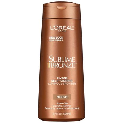 L'Oreal Paris Sublime Bronze Tinted Self Tanning Lotion, Medium Natural Tan 5 fl. Oz