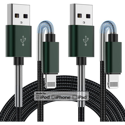 2Pack 10ft iPhone Charger Cable, [ Apple MFi Certified ] Long Lightning Cable 10 Foot, High Fast 10 Feet Apple Charging Cable Cord for Apple iPhone14 Pro Max/13 Mini/12/11/XS/XR/8