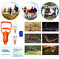 Snake Bite Kit, Bee Sting Kit, Emergency First Aid Supplies, Venom Extractor Suction Pump, Bite and Sting First Aid for Hiking, Backpacking and Camping. Includes Bonus CPR face Shield (Orange)