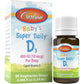 Carlson - Baby's Super Daily D3, Baby Vitamin D Drops, 400 IU (10 mcg) per Drop, 1-Year Supply, Vegetarian, Liquid Vitamin D Drops for Infants and Toddlers, Unflavored, 365 Drops