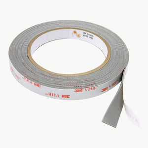 3M 4941 VHB Double-Sided Acrylic Foam Tape, 45 mil, 0.5" x 5 Yards (Dark Grey)