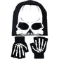 Skeleton Face Mask Knit Beanie with Eye Holes Halloween Skull Dress Up Headdress Cap Winter Warm Hat